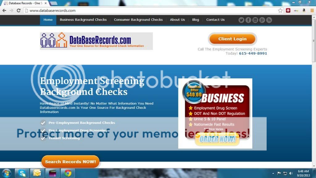 Databaserecords Inc (c) JonHunt01 read employment background